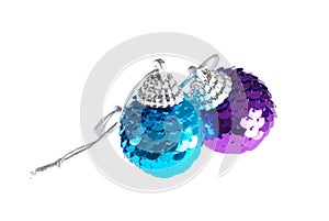 Blue and purple christmas ornament