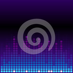 Blue and purple digital equalizer background