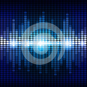 Blue and purple digital equalizer background