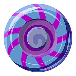 Blue and purple sweet lollipop candie icon