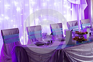 Blue and purple wedding