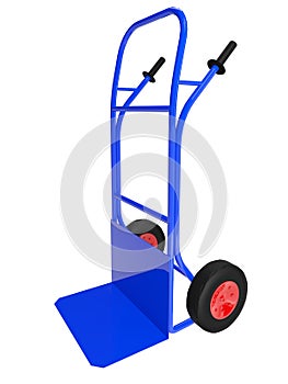 The blue pushcart