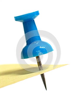 Blue pushpin