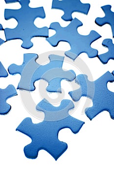 Blue puzzle pieces