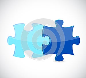 blue puzzle pieces illustration design