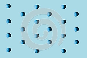 Blue quail eggs composition for Easter celebration