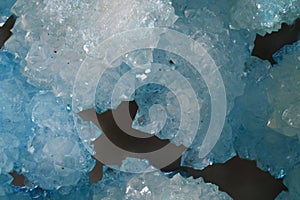 Blue Quartz Crystal macro close up