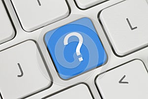 Blue question button