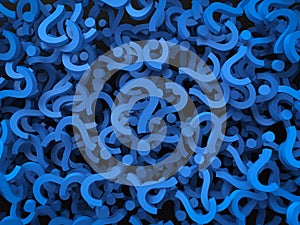 Blue question mark