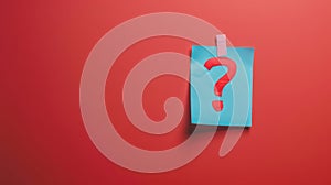 The Blue Question Mark Note. AI generated