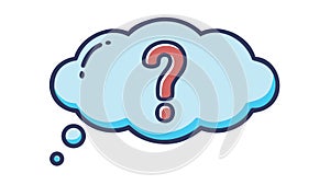 Blue question mark speech bubble, FAQ and help icon, vector design Generative AI