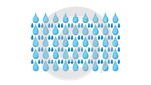 Blue Rain Drops Seamless Pattern Background, vector design Generative AI
