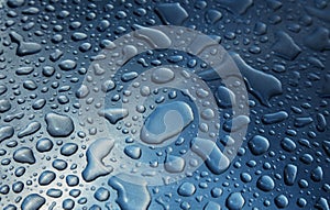 Blue raindrop background