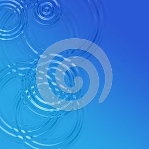 Blue Raindrop Ripples photo