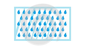 Blue Raindrops Pattern Background, vector design Generative AI
