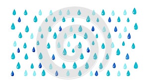 Blue Raindrops Pattern Vector Background, vector design Generative AI