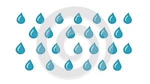 Blue Raindrops Pattern Vector Background, Weather and Freshness, vector design Generative AI