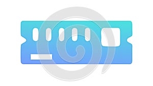 Blue RAM Stick, Computer Hardware Component, vector design Generative AI