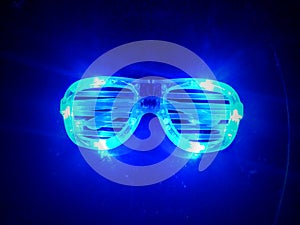 Blue Rave Glasses
