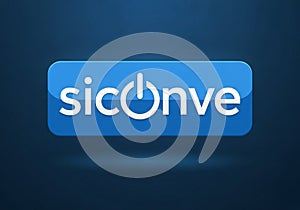 Blue rectangular logo featuring the text 