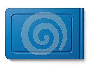 Blue rectangular object isolated on white background
