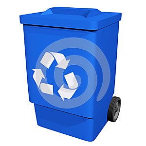 Blue Recycle Bin