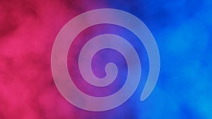 Blue and red abstract cloud of smoke pattern