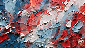 blue-red abstract multicolor acrylic painting