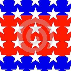 Blue and red colored seamless star pattern / background