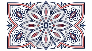Blue Red Geometric Star Pattern for Dynamic Bold Designs, vector design Generative AI