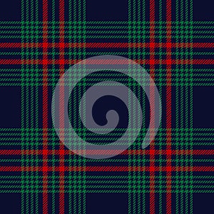 Blue red green tartan plaid pattern. Seamless hounds tooth check plaid graphic for Christmas and New Year skirt, flannel shirt.