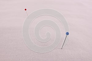 Blue and red pin points that mark start and finish