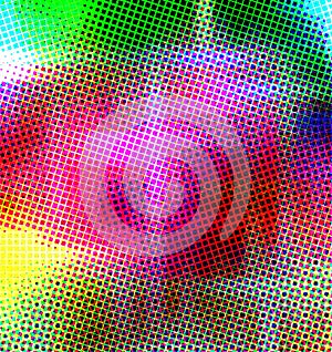 Blue red pink yellow bright pop lights playful neon rainbow bright geometries, abstract colorful background