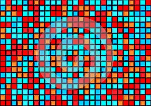 Blue and red Texture Pixels. Pixel Abstract Mosaic Design Background. Vector illustration.