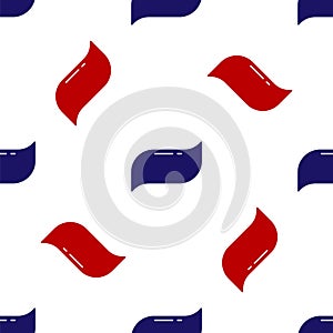 Blue and red Toothpaste icon isolated seamless pattern on white background. Vector