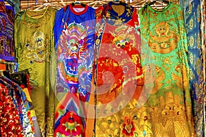 Chinese Dragon Replica Silk Garments Panjuan Flea Market Beijin photo