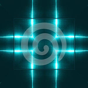 Blue reflecting metallic surface. Technological texture and background. Industry concept.