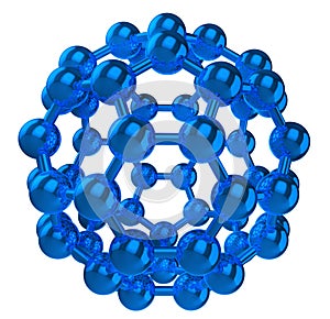 Blue reflective fulleren molecular structure