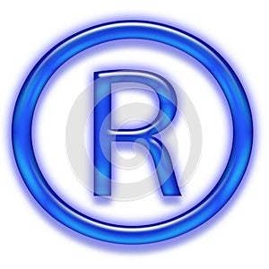 Blue registered trademark symbol