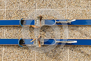 Blue Retro skis from sixties