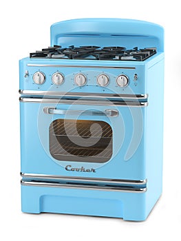 Blue retro stove