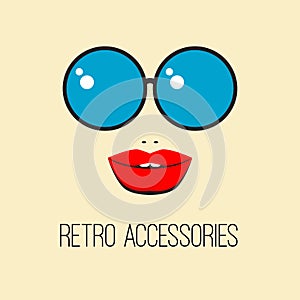 Blue retro sunglasses