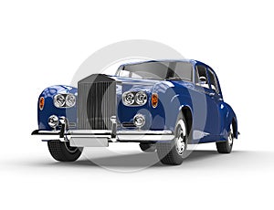Blue retro vintage car