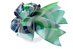 Blue ribbin isolated on white