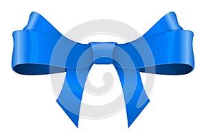 Blue ribbon bow