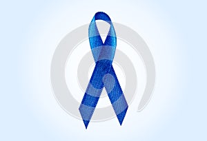 Blue ribbon for the prostate cancer prevention campaign. Blue november