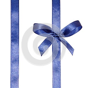 Blue ribbons with bow