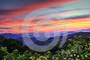 Blue Ridge Mountain Color photo