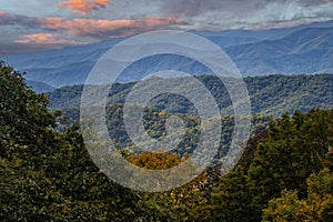 Blue Ridge Mountain Range in North Carolina