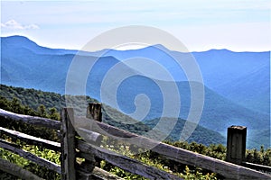 Blue Ridge Mountains beyond the fence